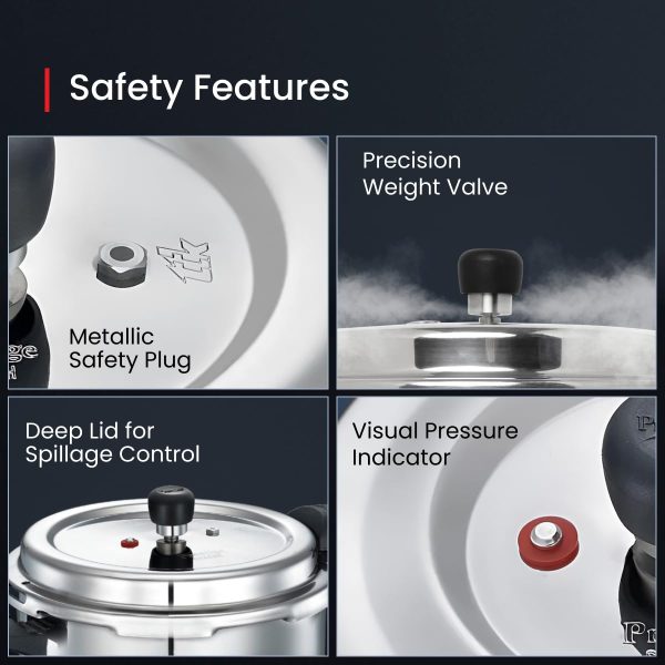 Prestige 3L Svachh Deluxe Alpha stainless steel Pressure Cooker - Image 2